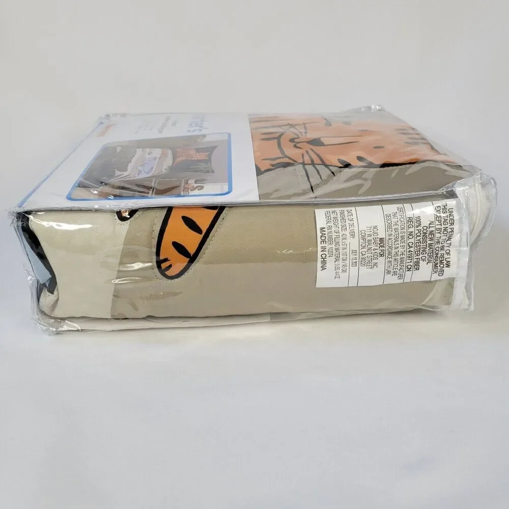 Carters 4pc Toddler Bedding Set Jungle Animal Tiger Elephant Safari Zoo Navy Tan